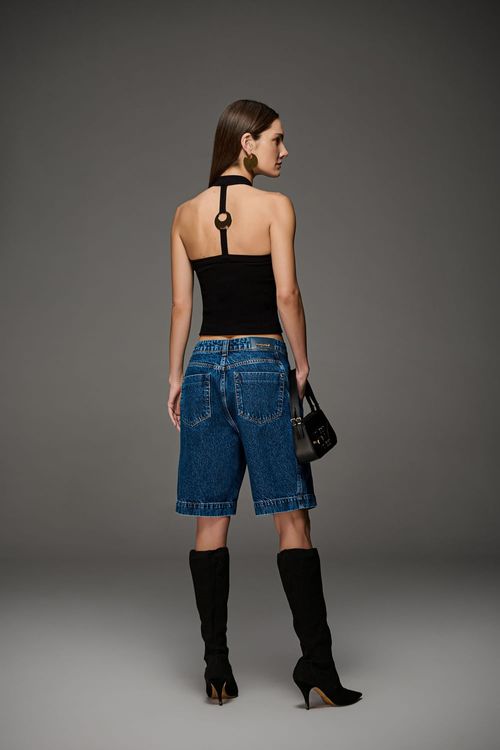 Bermuda Jeans Reta Feminina Patogê BE39638