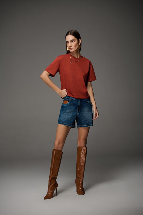 Bermuda Jeans New Boyfriend Feminina Patogê BE39683