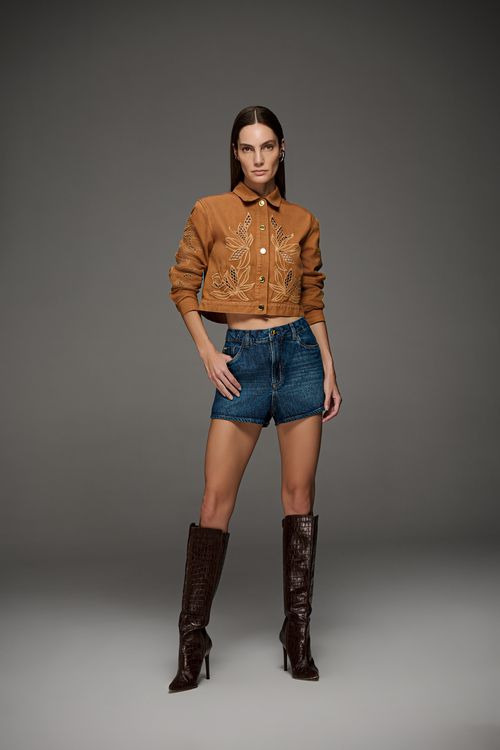 Short Jeans Oversized Feminina Patogê SH39686