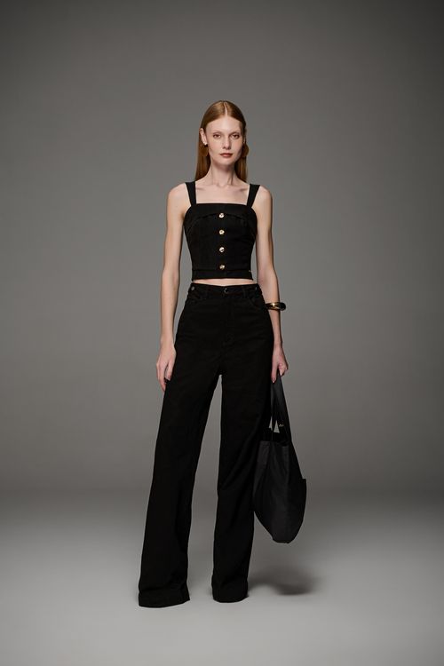 Calça Sarja Wide Leg Feminina Patogê CL39858