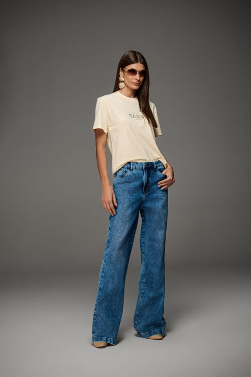 Calça Jeans Wide Leg Feminina Patogê CL50024
