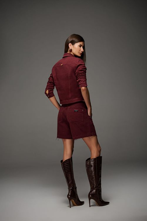 Bermuda Sarja Mom Feminina Patogê BE39602