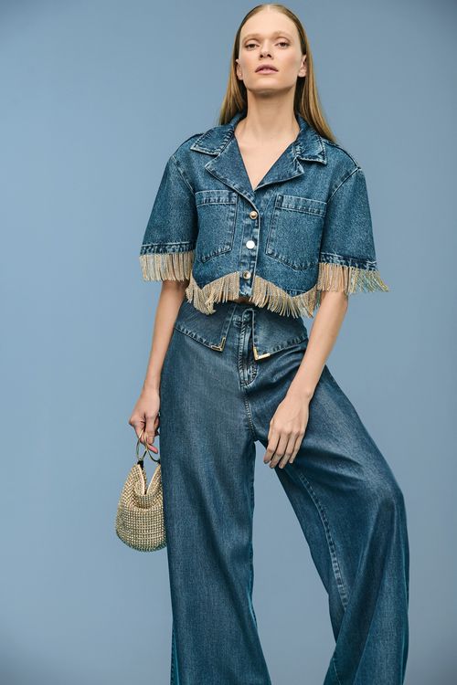 Jaqueta Jeans Feminina Patogê Jq39360