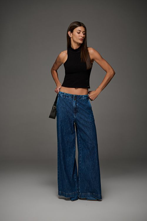 Calça Jeans Pantalona Feminina Patogê CL39701