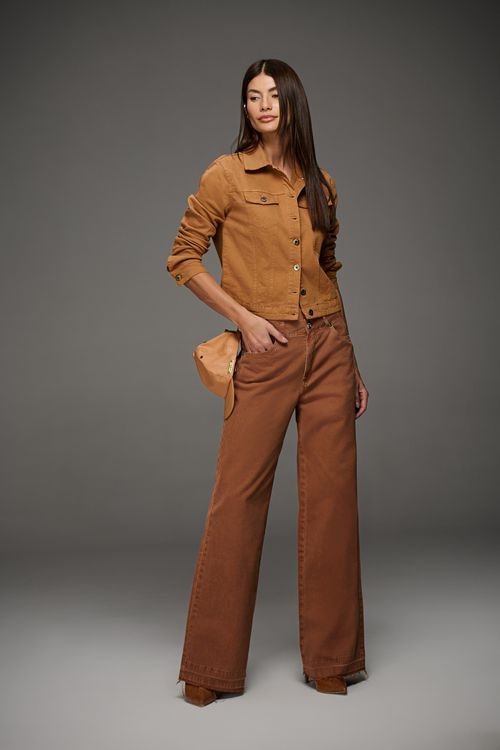 Calça Sarja Wide Leg Feminina Patogê CL39603