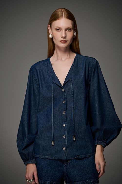 Camisa Jeans Feminina Patogê CA39607