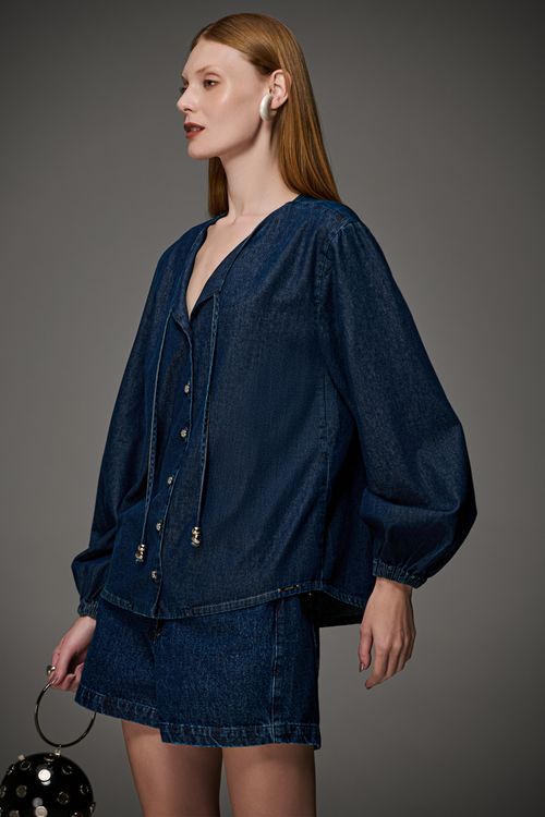 Camisa Jeans Feminina Patogê CA39607
