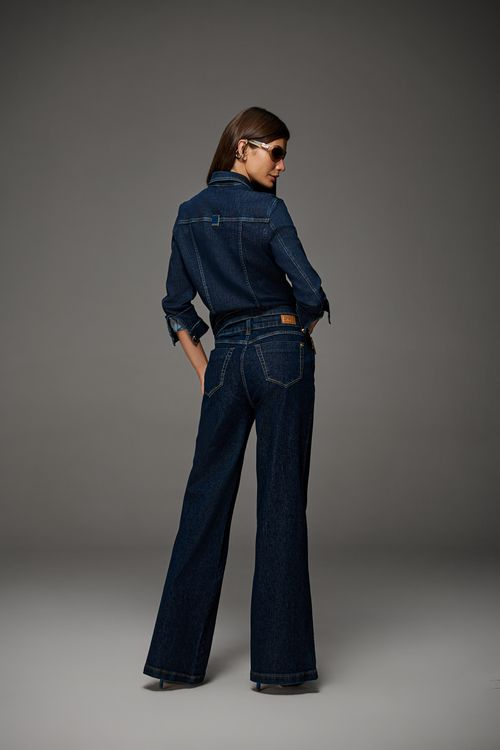 Calça Jeans Wide Leg Feminina Patogê CL39698