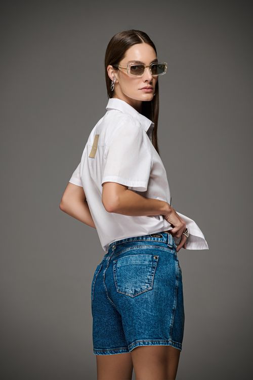 Bermuda Jeans New Boyfriend Feminina Patogê BE39649