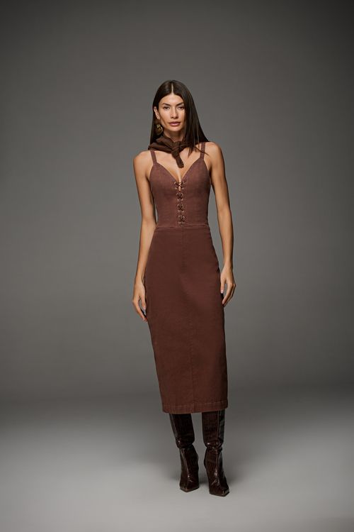 Vestido Sarja Midi Feminino Patogê VE39728