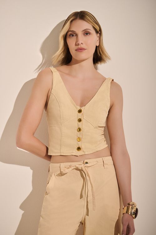 Top Sarja Feminino Com Alças Patogê TP50353