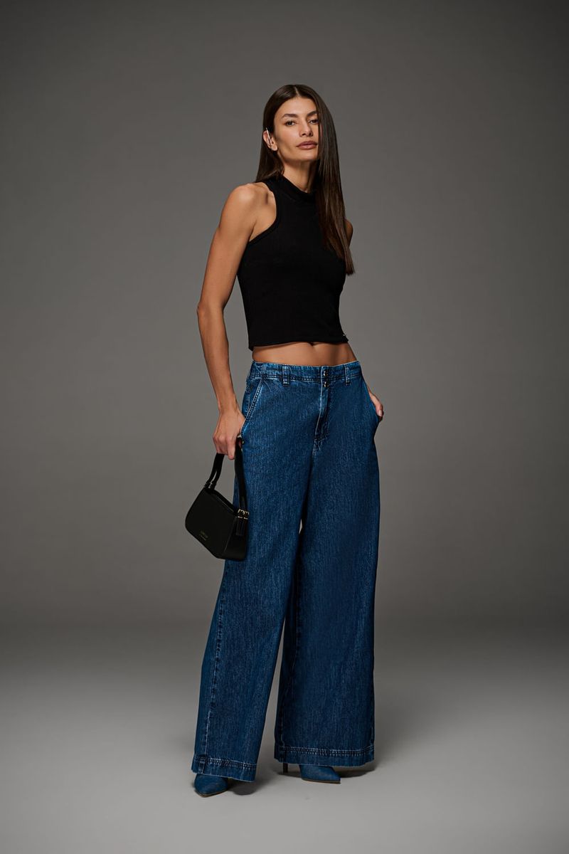 Calça Jeans Pantalona Feminina Patogê CL39701