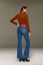 Calça jeans flare feminina Patogê cintura alta (G4) CL90013