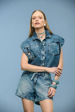 Bermuda Jeans New Boyfriend Feminina Patogê BE39135