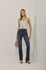Calça Jeans Boot Cut Feminina Patogê Cintura Média (G3) CL39500
