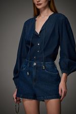 Short Jeans Slim Feminina Patogê SH50017